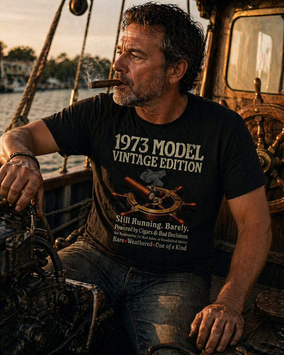 Custom Birth Year Cigar Shirt for Dad - Personalized Comfort Colors Tee, S to 3XL - Gift for the Dad Who Says He Does Not Want Anything