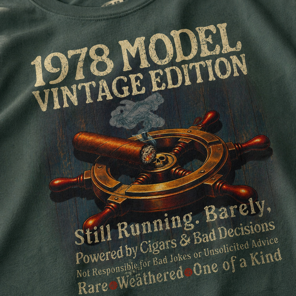 Custom Birth Year Cigar Shirt for Dad - Personalized Comfort Colors Tee, S to 3XL - Gift for the Dad Who Says He Does Not Want Anything