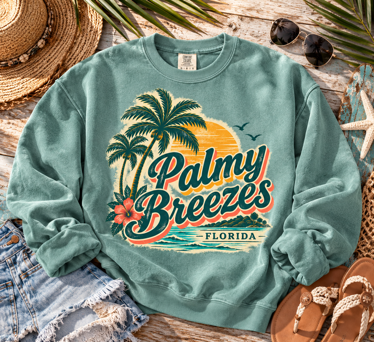 Palmy Breezes Florida sweatshirt, alternate view